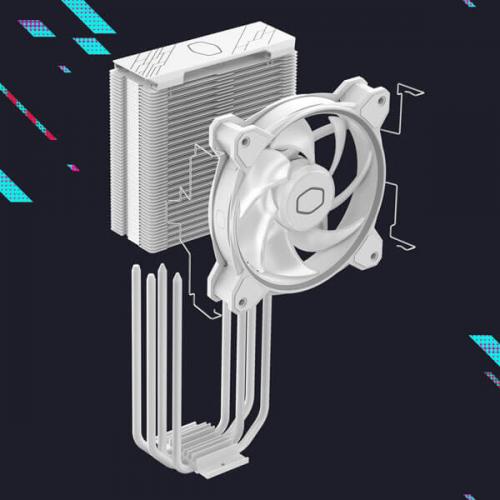 Cooler Master Hyper 212 Halo ARGB CPU Air Cooler (White)