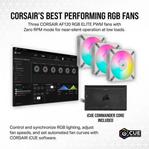 Corsair iCUE H150i Elite Capellix XT 360mm RGB CPU Liquid Cooler (White)