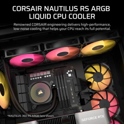 Corsair Nautilus 240 RS ARGB CPU Liquid Cooler (Black)