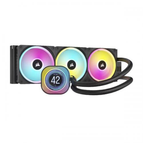 Corsair iCUE Link H150i LCD RGB 360mm CPU Liquid Cooler (Black)