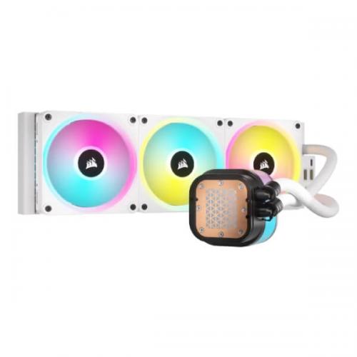 Corsair iCUE Link H150i LCD RGB 360mm CPU Liquid Cooler (White)