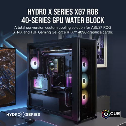 CORSAIR Hydro X Series XG7 RGB 40-SERIES GPU Water Block (ASUS ROG STRIX and TUF RTX 4090)