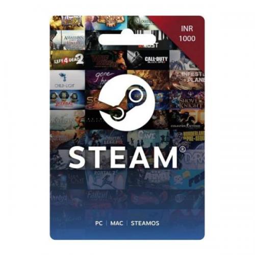 Steam Wallet Digital Gift Voucher INR 1000