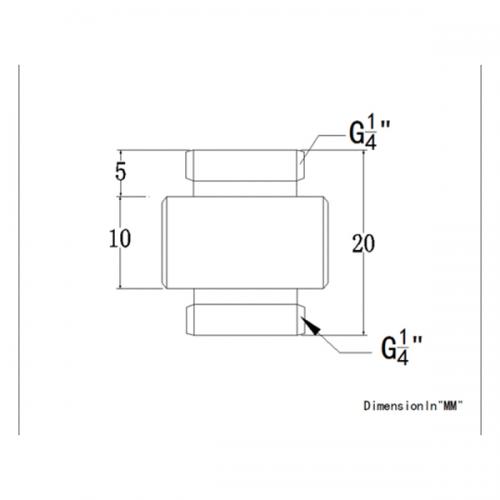 Bykski 10mm Extension Coupler Dual Male - White (B-DTJ-S-W)