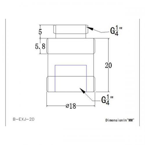 Bykski 20mm Extension Coupler Male to Female - White (B-EXJ-20-W)