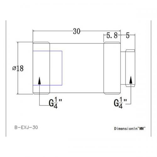 Bykski 30mm Extension Coupler Male to Female - White (B-EXJ-30-W)