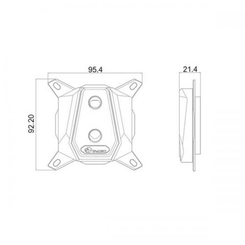 Bykski CPU Water Block For Intel LGA 2066/1200/1151 Socket - Nickel Plated (CPU-XPR-CU-I-V2)