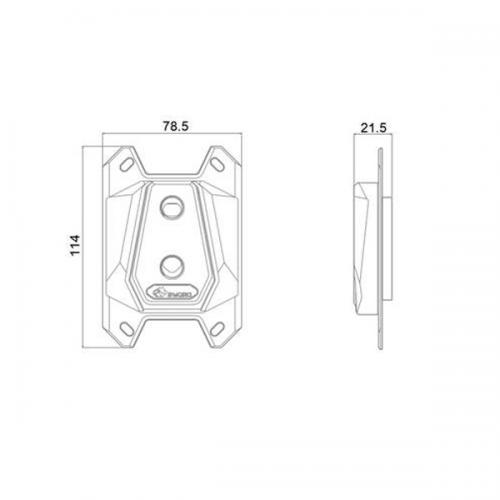 Bykski CPU Water Block For AMD sTRX4/TR4/AM4 Socket - Nickel Plated (CPU-XPR-CU-M-V2)