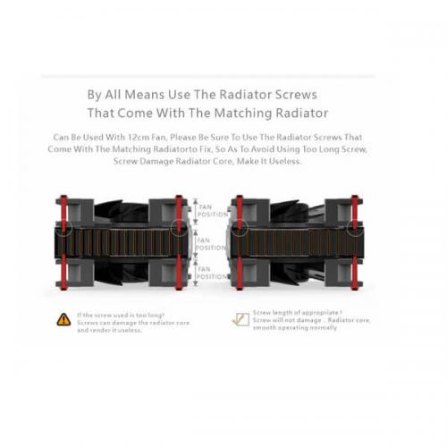 Bykski TK60 V2 RC Series 120mm x 60mm Water Cooling Radiator - Black (CR-RD120RC-TK60-V2)