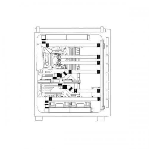 Bykski ARGB Distro Plate For Corsair 680X (RGV-COS-680X-P) And DDC Pump (B-PMD3-COV)