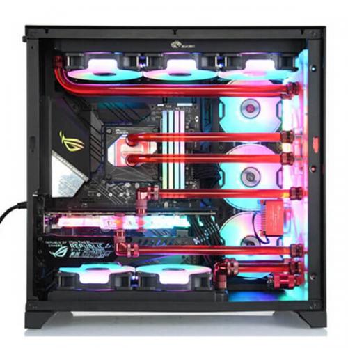 Bykski ARGB Distro Plate For Lian Li PC-O11 Dynamic Front Panel (RGV-LAN-O11-LI-P) And DDC Pump (B-PMD3-COV)