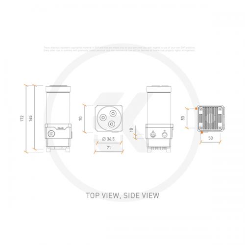 EK-Quantum Kinetic - Pump Reservior Combo - TBE 160 DDC PWM D-RGB - Plexi