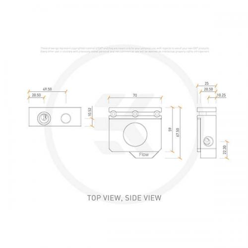 EK-Quantum Scalar - Flow Indicator - Bottom-To-Top - D-RGB - Black