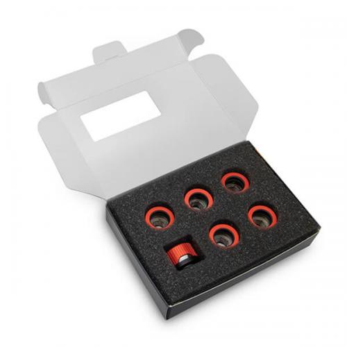 EK-Quantum Torque 6 Pack HDC 14 - Red Special Edition (10mm ID / 14mm OD - G1/4 - Hard Tube Compression Fittings)