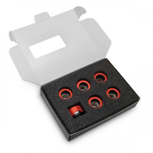 EK-Quantum Torque 6 Pack HDC 16 - Red Special Edition (12mm ID / 16mm OD - G1/4 - Hard Tube Compression Fittings)