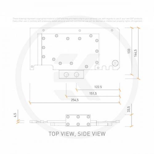 EK-Quantum Vector TUF RTX 3080/3090 Active Backplate D-RGB - Plexi