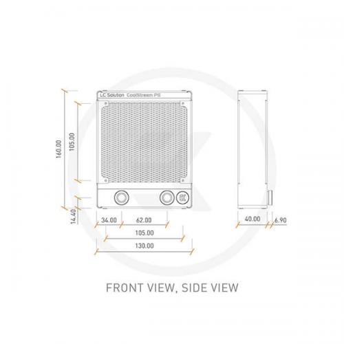 EK-CoolStream PE 120 - 120mm - Water Cooling Radiator - Black