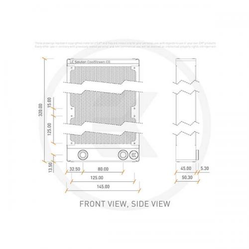 EK-CoolStream CE 280 - 280mm - Water Cooling Radiator - Black