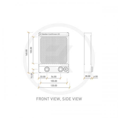 EK-CoolStream SE 120 - 120mm - Water Cooling Radiator -  Black