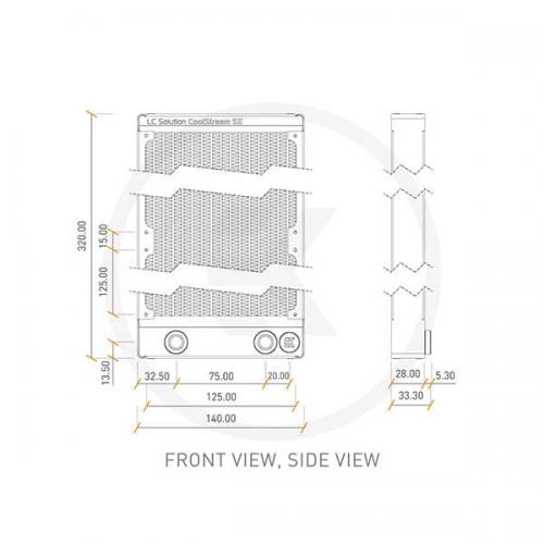 EK-CoolStream SE 280 - 280mm - Water Cooling Radiator - Black