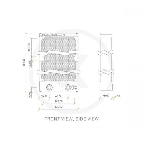 EK CoolStream PE 240 Dual Water Cooling Radiator