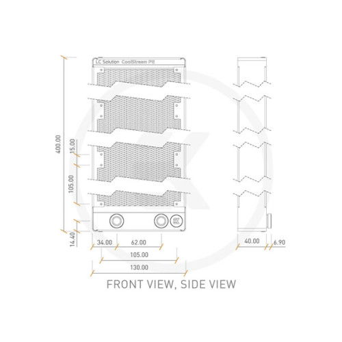 EK CoolStream PE 360 Triple Water Cooling Radiator