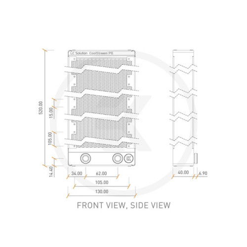 EK CoolStream PE 480 Quad Water Cooling Radiator