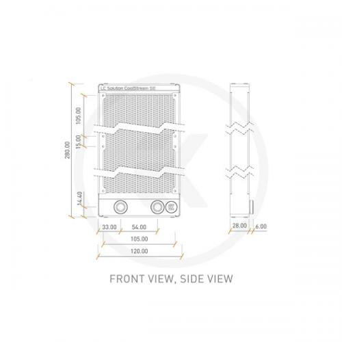 EK CoolStream SE 240 Slim Dual Water Cooling Radiator