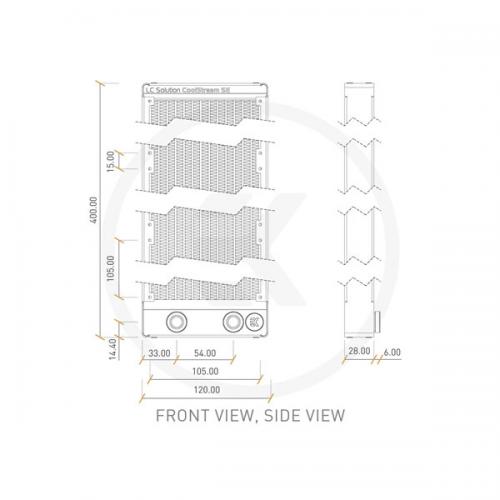 EK CoolStream SE 360 Slim Triple Water Cooling Radiator