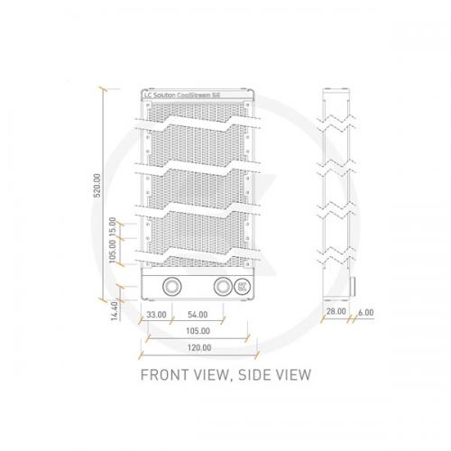 EK CoolStream SE 480 Slim Quad Water Cooling Radiator