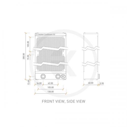 EK CoolStream XE 240 Dual Water Cooling Radiator