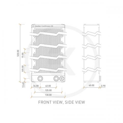 EK CoolStream XE 480 Quad Water Cooling Radiator