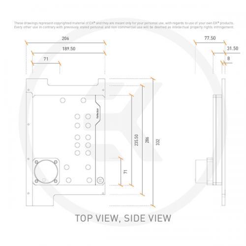 EK-Quantum Reflection Distro Plate For Lian Li PC-O11 Dynamic Mini With D5 PWM Pump and ARGB Lighting