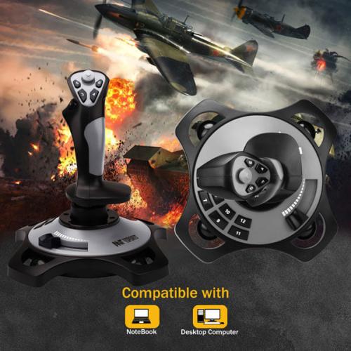 Ant Esports JS55 Joystick for Flight Simulation(Black-Grey)