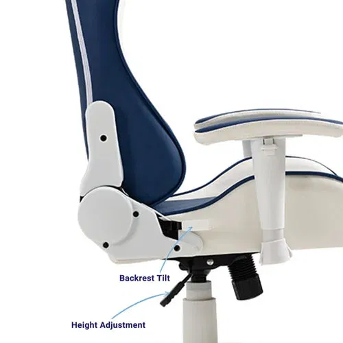 Ant Esports 9077 Ergonomic White and Blue Gaming Chair