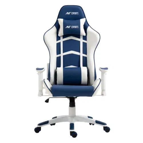 Ant Esports 9077 Ergonomic White and Blue Gaming Chair