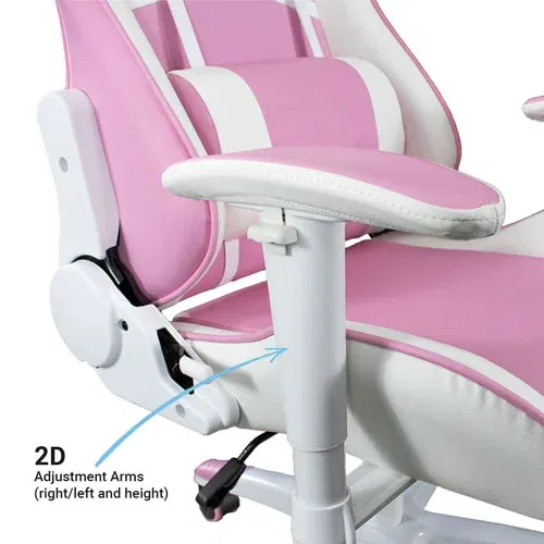 Ant Esports 9077 Ergonomic White and Pink Gaming Chair