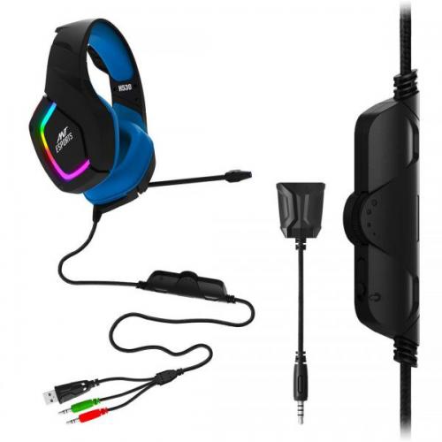 Ant Esports H530 Multi Platform Pro RGB Gaming Headset (Black-Blue)