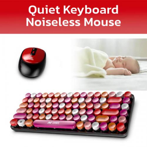 Ant Esports WKM33 Wireless Keyboard and Mouse Combo (Cherry Red)