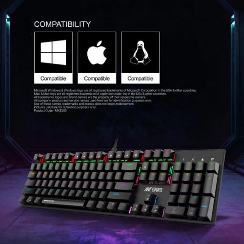 Ant Esports MK3200 V2 Blue Switches Mechanical Gaming Keyboard