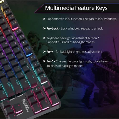 Coconut K12 Orion Tenkeyless Mechanical Gaming Keyboard Red Switches