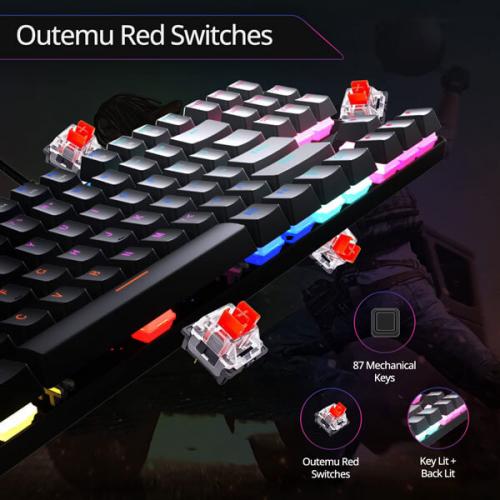 Coconut K12 Orion Tenkeyless Mechanical Gaming Keyboard Red Switches