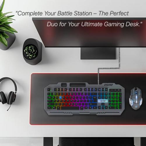 EVM EnClaw 9027 Gaming Keyboard and Mouse Combo (Black)