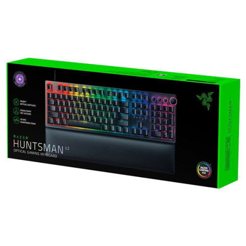 Razer Huntsman V2 Mechanical Gaming Keyboard Clicky Optical Purple Switches