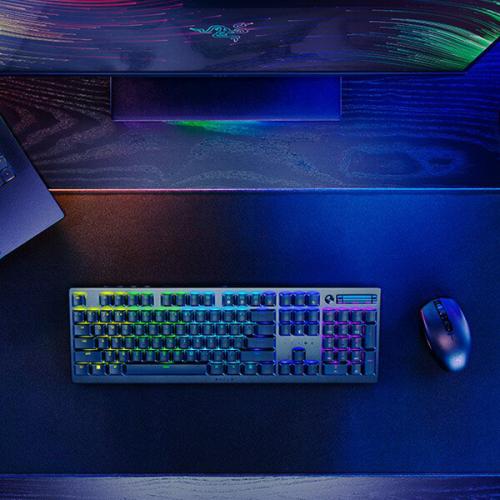 Razer DeathStalker V2 Pro Wireless Gaming Keyboard - Clicky Optical Purple Switches