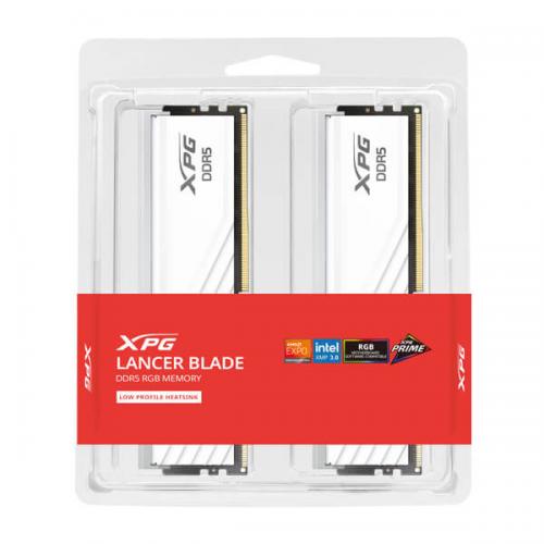 Adata XPG Lancer Blade RGB Series 32GB (16GBx2) DDR5 6000MHz Desktop Ram (White)