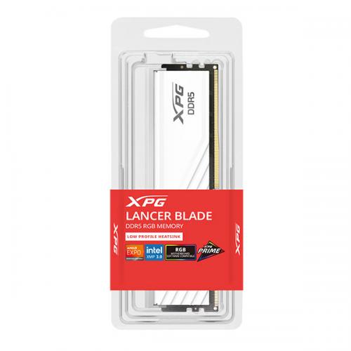 Adata XPG Lancer Blade RGB Series 16GB (16GBx1) DDR5 6000MHz Desktop Ram (White)