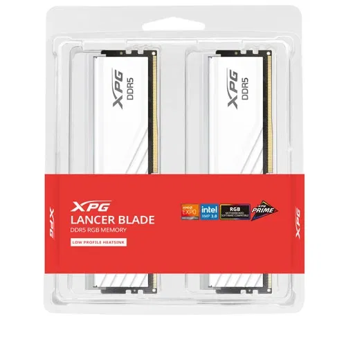 Adata XPG Lancer Blade RGB 32GB (16GBx2) DDR5 6000MHz Desktop Ram (White)