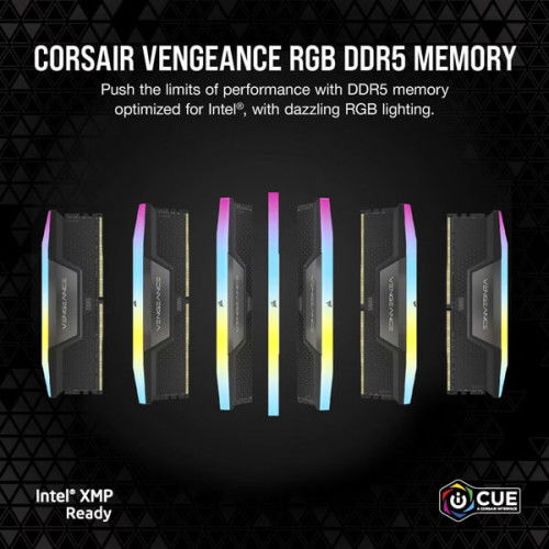 Corsair Vengeance RGB 32GB (16GBx2) DDR5 7200MHz Ram (Black)