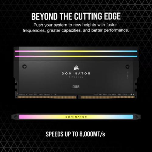 Corsair Dominator Titanium RGB DDR5 32GB (16GBx2) 6000MHz Desktop Ram (Black)